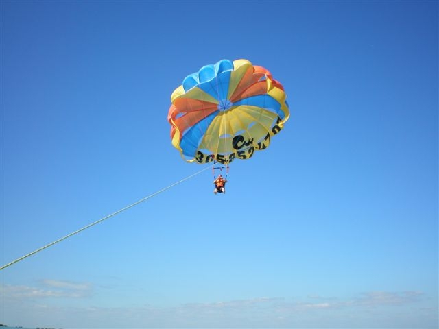 Exciting parasailing 